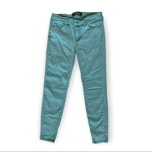 Teal Petite ankle skinny jeans